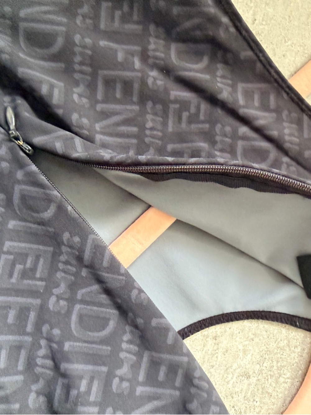 Fendi x Skims collab Black Sleeveless Logo Jacquard Mini jumper/onesie - Picture 5 of 6